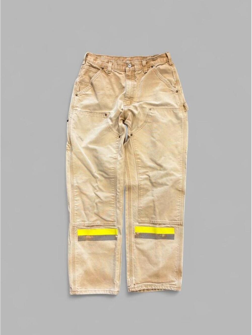 Vintage Faded Tan Hi- Vis Carhartt Double Knees